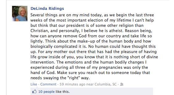 ridings fb post