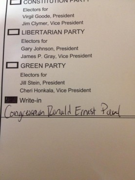 ron paul write in