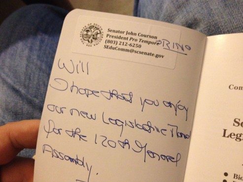 courson admits again