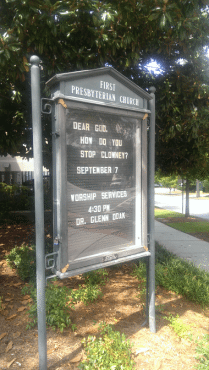 church sign clowney