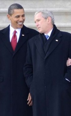 OBAMA AND BUSH