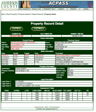102 Dursely Drive Record