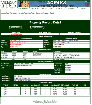 2500 Edgewood Tax Record