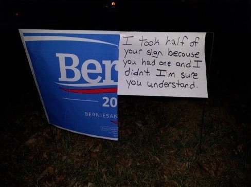 bernie sign