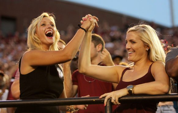 Gamecock fans react after a big play against Vanderbilt during second-quarter action in Nashville, Tenn. on Thursday, Sept. 1, 2016. (Travis Bell/SIDELINE CAROLINA)