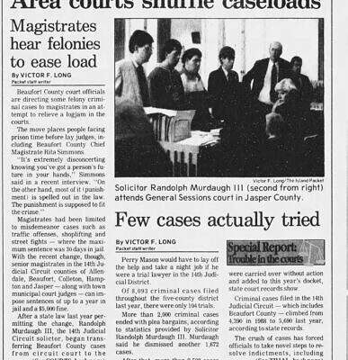Randolph Murdaugh III article from the Island Packet 31 May 1991