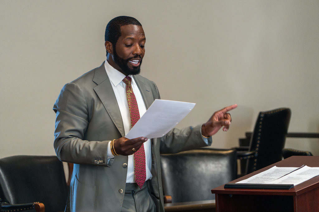 Attorney Shaun Kent in Berkeley County Court on March 14, 2024 (Andy Fancher/FITSNews)