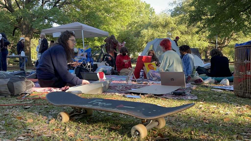 Pro Palestine protesters at the University of South Carolina