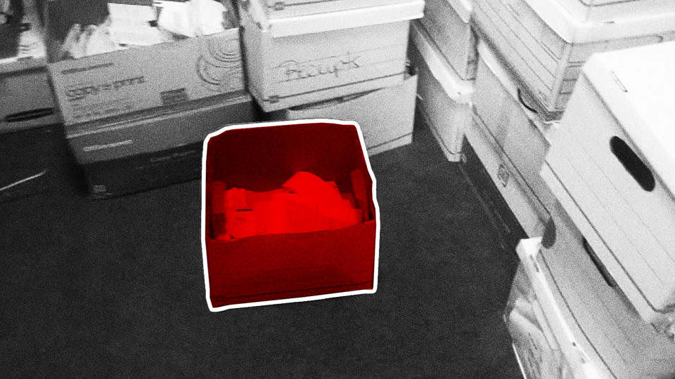 Shambles of Jasper County official records storage.