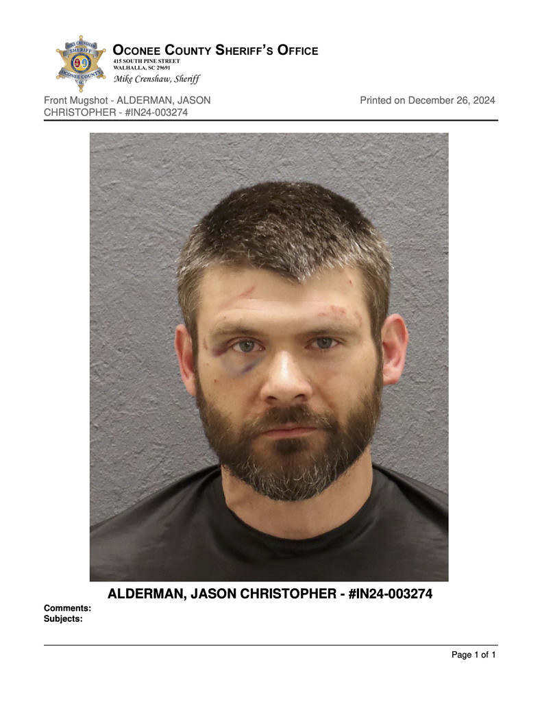 Jason Alderman. Oconee County Sheriff's Office. OCSO. JMSC. Solicitor.