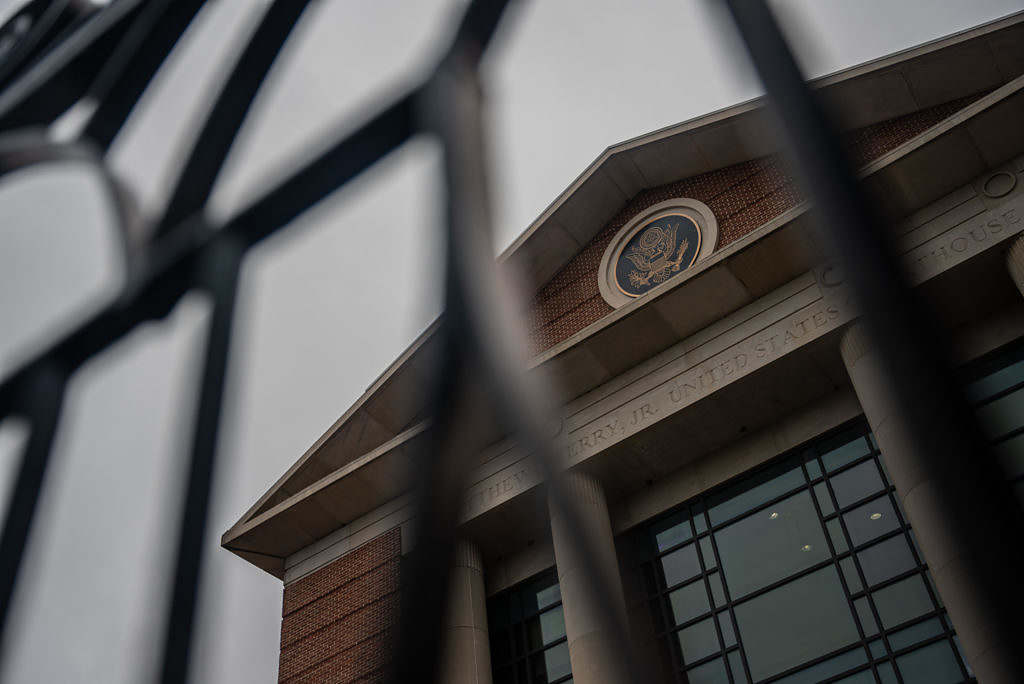 Matthew J. Perry, Jr. Courthouse. Courtroom. United States Attorney District of South Carolina. Federal government office. Columbia, South Carolina. The United States Department of Justice. Andrew Fancher.