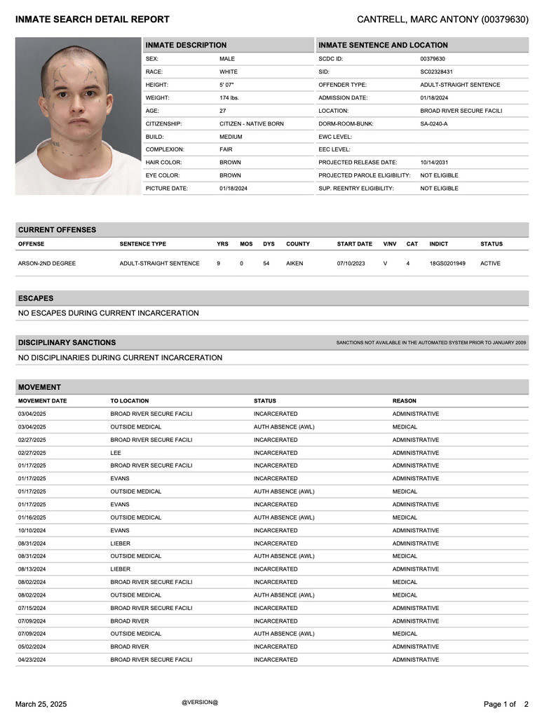 Cannibal Killer Marc-Anthony Cantrell