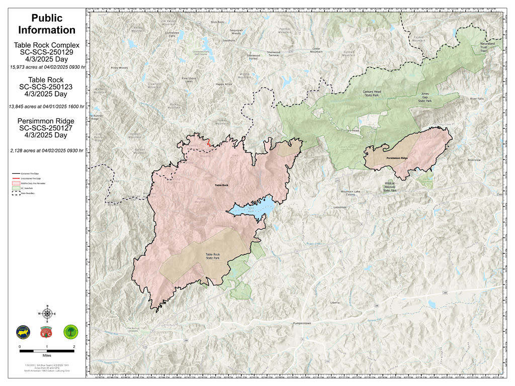 Table Rock Fire final map