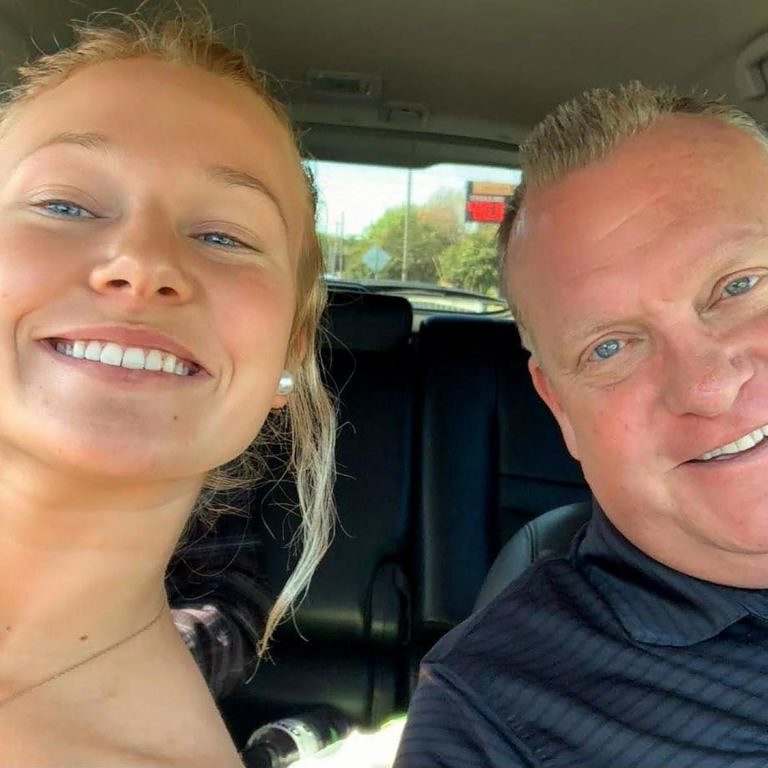 Logan Federico with her father, Steve